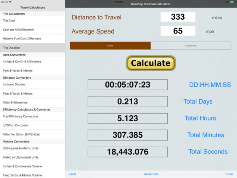Automobile Trip Calculators App Store ipad screenshot 1