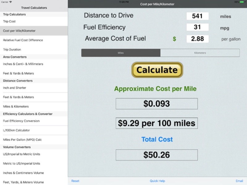 Automobile Trip Calculators App Store ipad screenshot 2