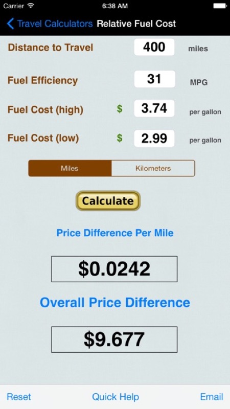 Automobile Trip Calculators App Store iphone screenshot 3