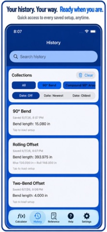 Conduit Bend Calculator Pro App Store iphone screenshot 2