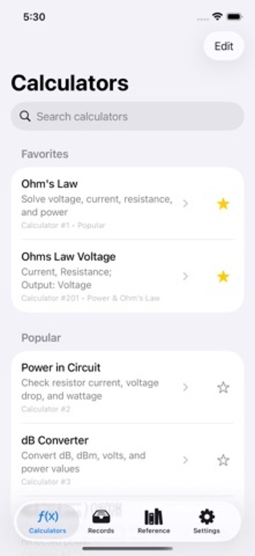 Electrician RF Power Toolkit App Store iphone screenshot 2