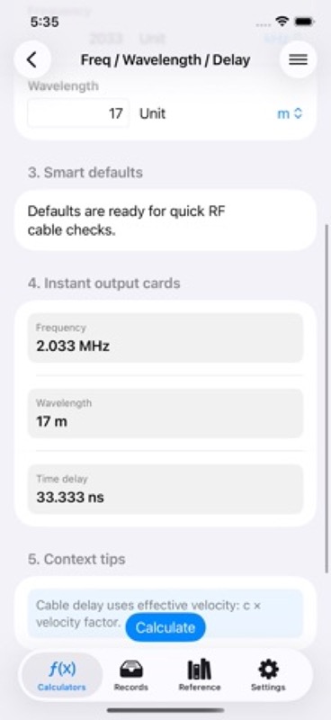 Electrician RF Power Toolkit App Store iphone screenshot 3