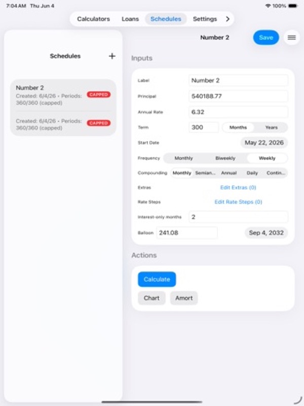 Finance & Mortgage Loan Calc App Store ipad screenshot 2