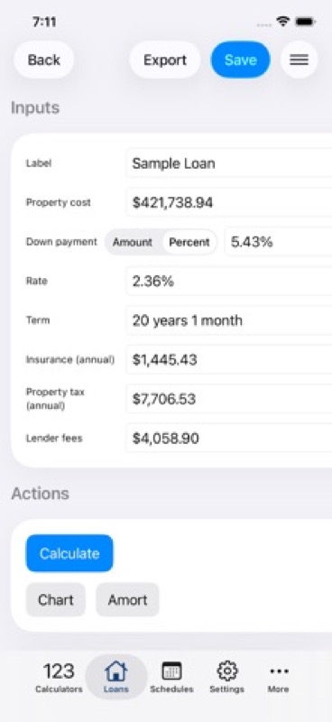 Finance & Mortgage Loan Calc App Store iphone screenshot 2
