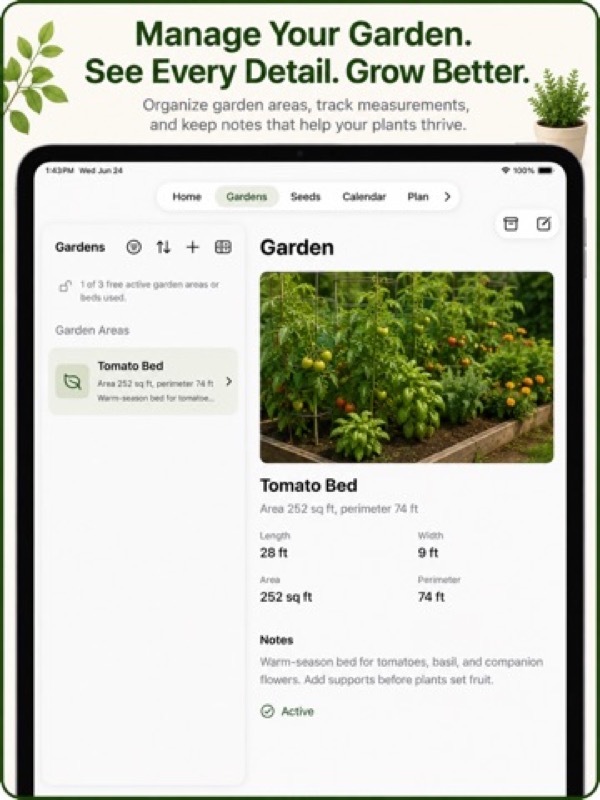 Gardening Pro: Garden Planner App Store ipad screenshot 1