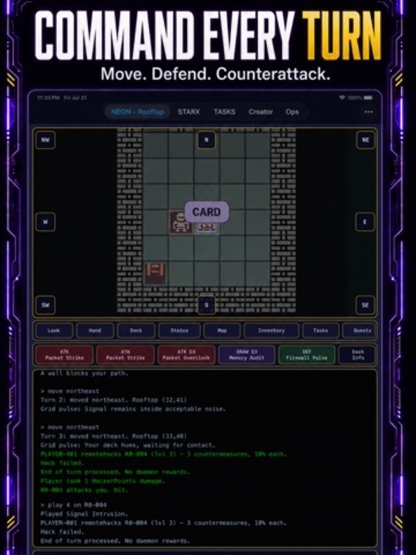 NEONNET: Cyberdeck Roguelite App Store ipad screenshot 1