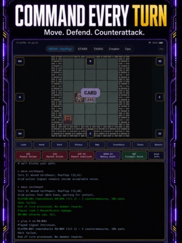 NEONNET: Cyberdeck Roguelite App Store ipad screenshot 1