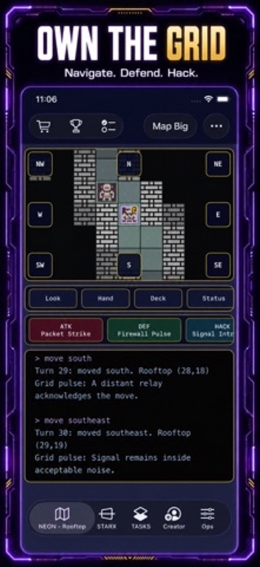 NEONNET: Cyberdeck Roguelite App Store iphone screenshot 1