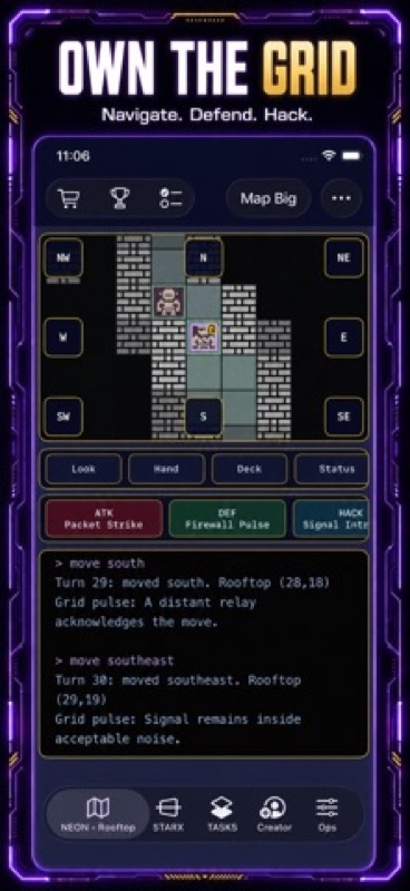 NEONNET: Cyberdeck Roguelite App Store iphone screenshot 1