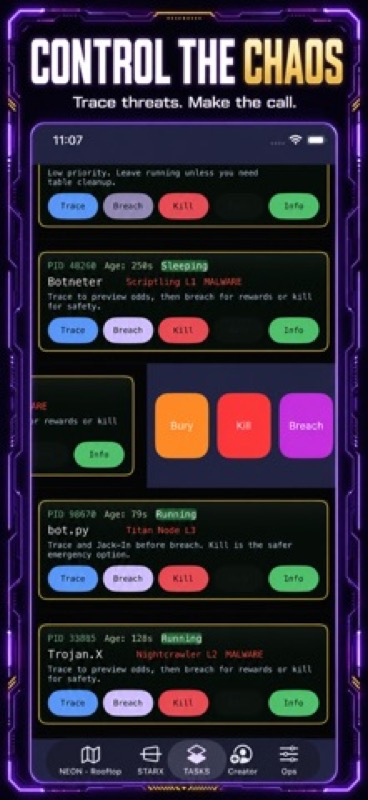 NEONNET: Cyberdeck Roguelite App Store iphone screenshot 2