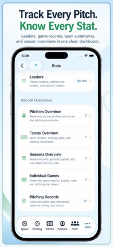 Pitching Stats Tracker & Radar App Store iphone screenshot 3