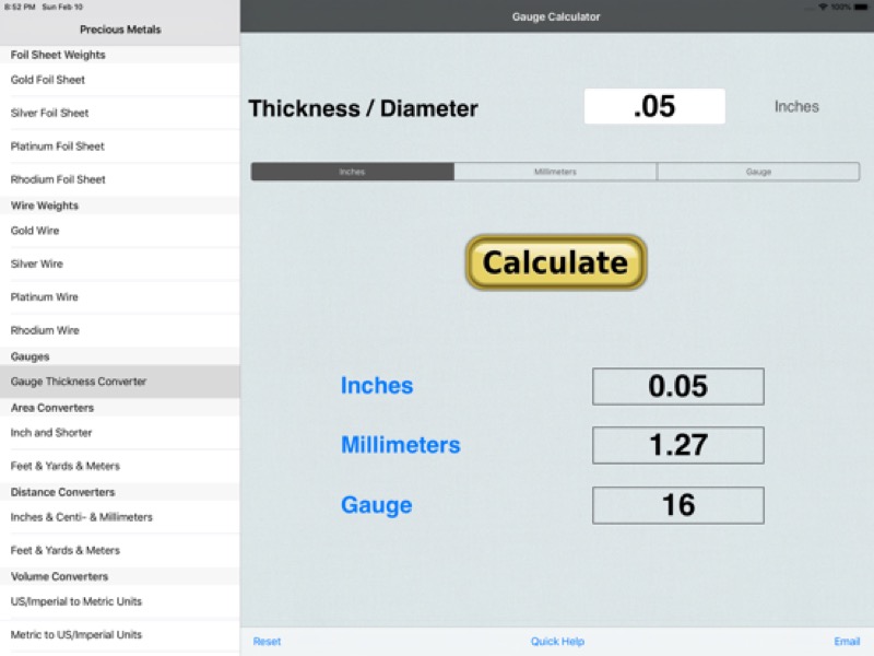 Precious Metal&Gem Calculator App Store ipad screenshot 2