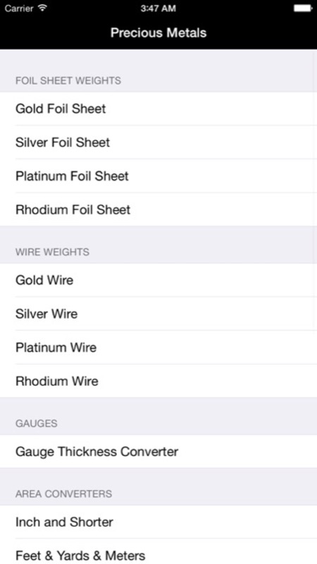 Precious Metal&Gem Calculator App Store iphone screenshot 2