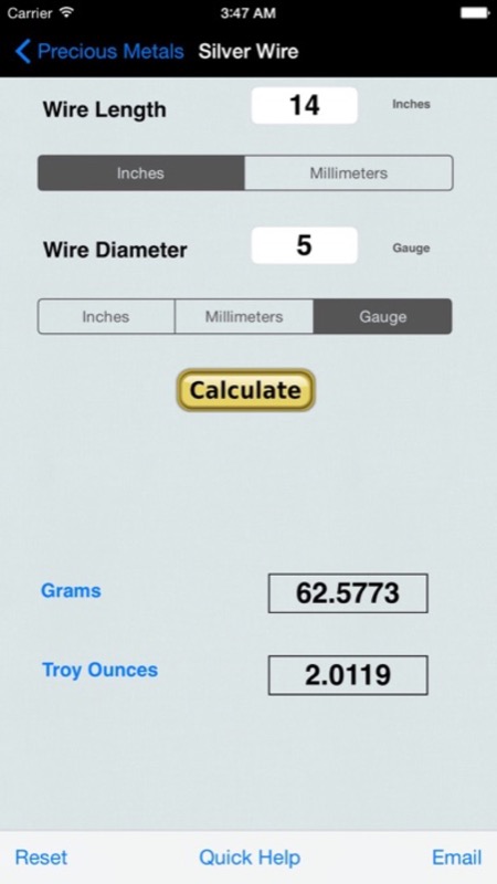 Precious Metal&Gem Calculator App Store iphone screenshot 3