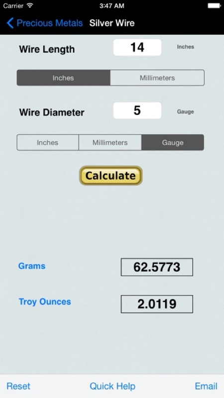 Precious Metal&Gem Calculator App Store iphone screenshot 3