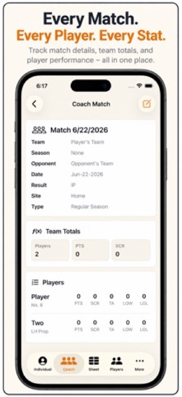 Rugby+ Match Stats Scorebook App Store iphone screenshot 1