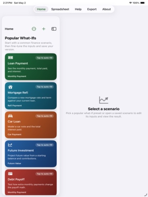 TVM:Financial Planning Toolkit App Store ipad screenshot 1