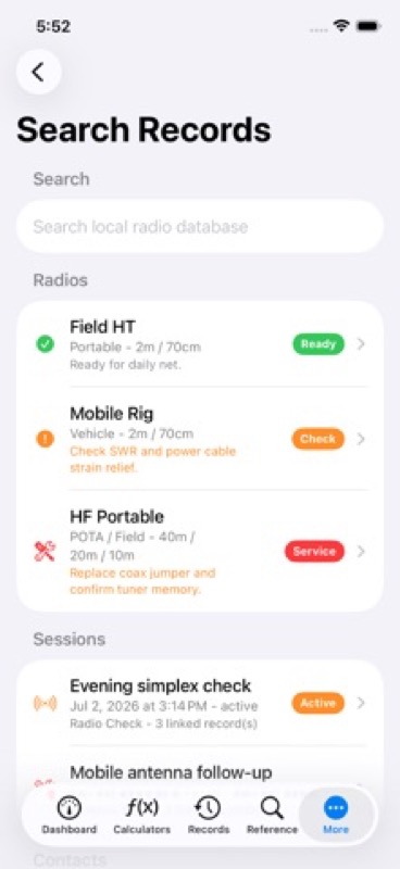 VHF / UHF Radio Field Planner App Store iphone screenshot 3