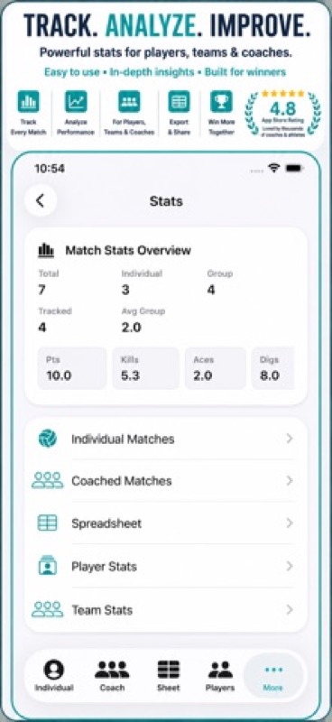 Volleyball+ Stats & Scorebook App Store iphone screenshot 2