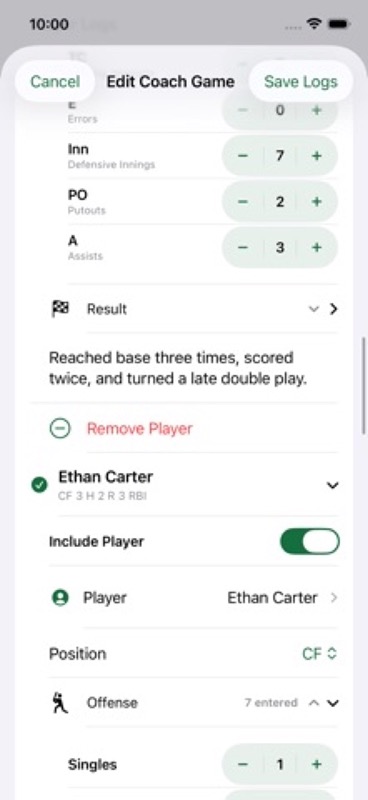 Baseball Stats Scorekeeper Pro App Store iphone screenshot 2