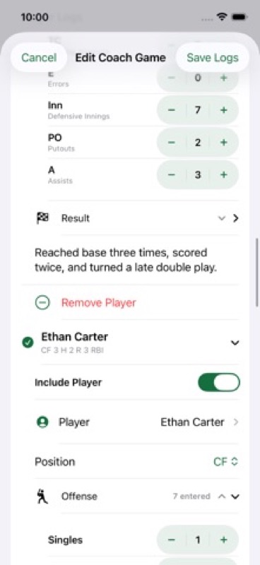 Baseball Stats Scorekeeper Pro App Store iphone screenshot 2