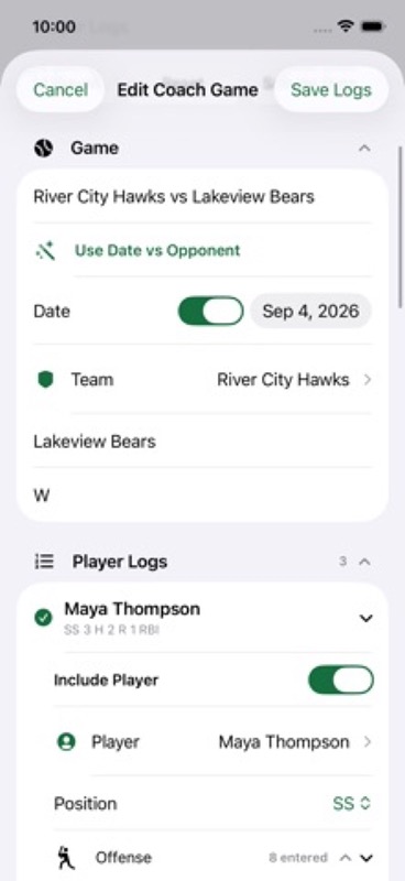Baseball Stats Scorekeeper Pro App Store iphone screenshot 3