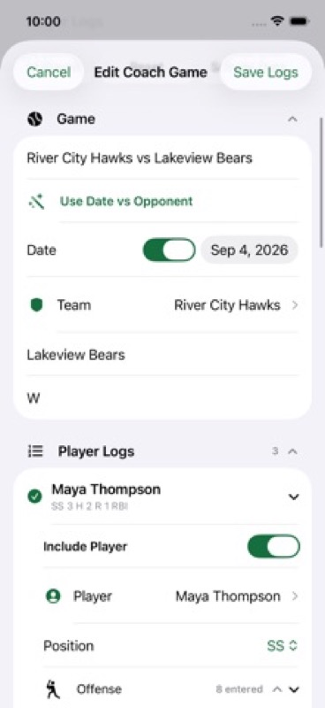 Baseball Stats Scorekeeper Pro App Store iphone screenshot 3