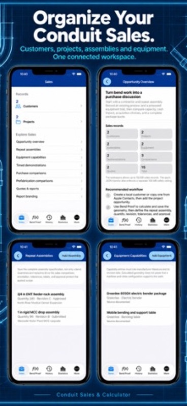 Conduit Bend: Sales & Layout App Store iphone screenshot 2