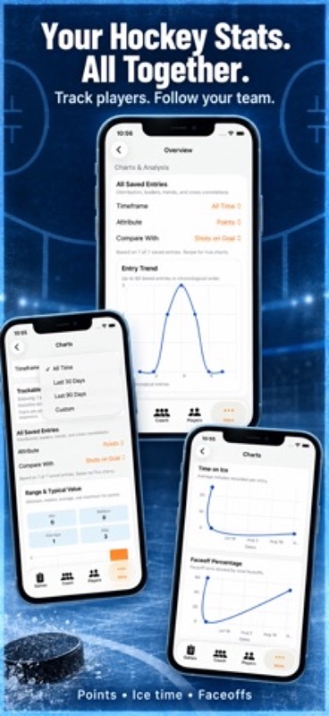 Hockey Player Stats Logbook App Store iphone screenshot 1