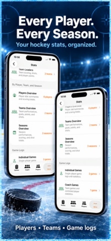 Hockey Player Stats Logbook App Store iphone screenshot 2