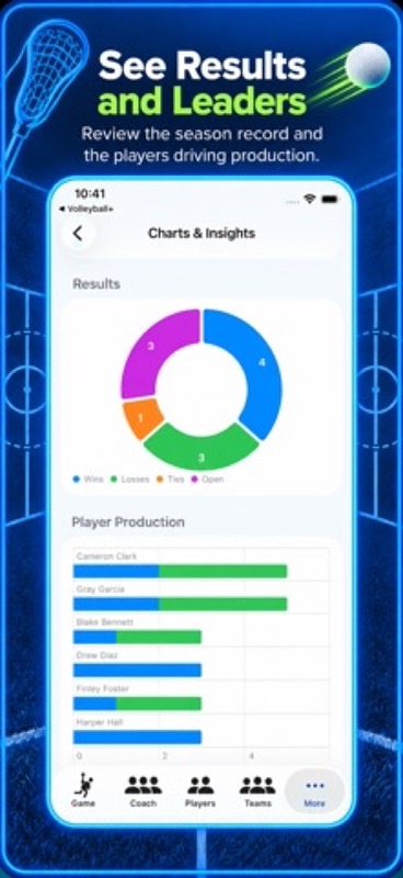 LaCrosse Player,Coach Tracker App Store iphone screenshot 1