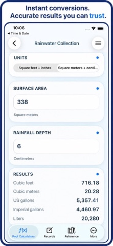 Pool Service Log & Calculator App Store iphone screenshot 1