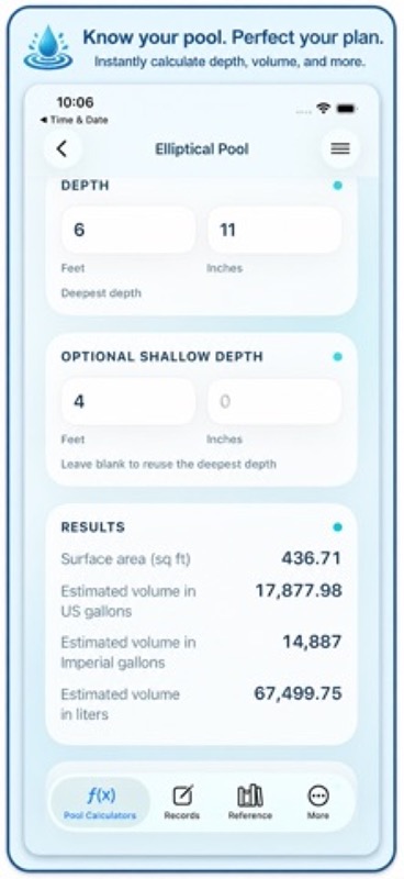 Pool Service Log & Calculator App Store iphone screenshot 2