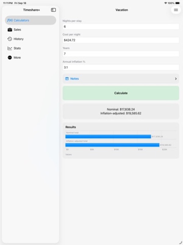Timeshare+: Points & Costs App Store ipad screenshot 1