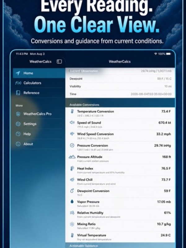 Weather Station Calc & Toolkit App Store ipad screenshot 2