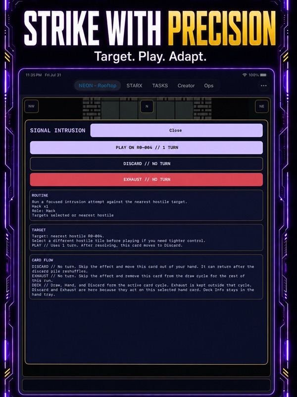 NEONNET: Cyberpunk Deck RPG App Store ipad screenshot 2